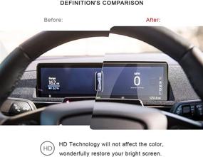 img 1 attached to 🚗 R RUIYA Car Dashboard Nano Screen Protector for 2021 Mustang Mach-E - 10.2 Inch Sync 4 Infotainment System Navigation Touchscreen Center Display - High Clarity Clear HD Protective Film