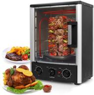 🍗 nutrichef upgraded multi-function rotisserie oven - vertical countertop oven with bake, thanksgiving turkey, broil roasting kebab rack - adjustable settings, 2 shelves, 1500 watt логотип