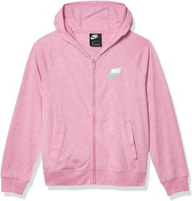 img 1 attached to 👗 Стильная спортивная одежда Nike Sportswear Full Zip Flamingo Heather для активных девочек