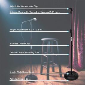 img 3 attached to Микрофонное стойка – Универсальная компактная настраиваемая