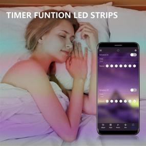 img 2 attached to 🌈 JOFLY Upgraded LED Strip Lights 32.8ft with APP & Remote Control, Alexa Compatible, High Brightness RGB Multicolor String Lights for Bar Party Bedroom Home Decoration – Complete Accessories Included