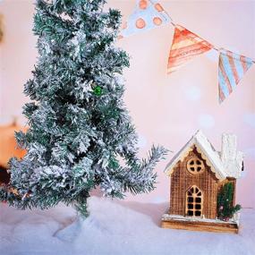img 2 attached to 🎄 8-Piece Indoor Fake Snow Blanket Set: Perfect Christmas Decor for Village Displays, Under the Tree & Holiday Decorating