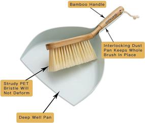 img 3 attached to 🧹 ELGYAJOO Bamboo Hand Cleaning Brush Broom & Dustpan Set: Versatile Cleaning Tool for Home, Kitchen, Car, Office, and More!