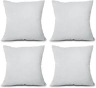 🛋️ edow set of 4 lightweight throw pillow inserts - grey (18x18) logo