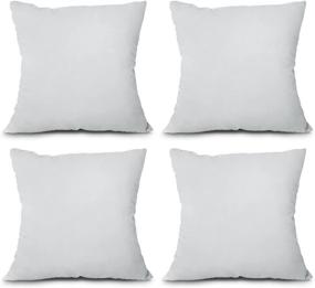 img 4 attached to 🛋️ EDOW Set of 4 Lightweight Throw Pillow Inserts - Grey (18x18)