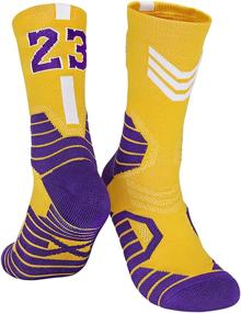 img 2 attached to 🏀 Pimaja Basketball Socks - 3 Pairs, Ankle Protection with 3D Compression Cushion, Athletic Sport Socks for Men &+