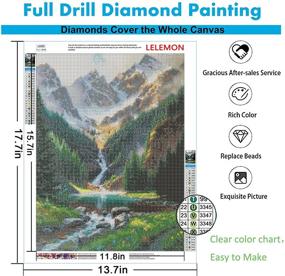 img 2 attached to LELEMON Landscape Rhinestone Embroidery Waterfall