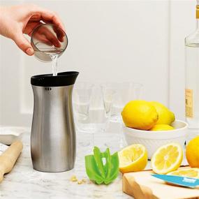 img 3 attached to Tovolo Stainless Steel Cocktail Shaker with Integrated Citrus Reamer &amp; Strainer