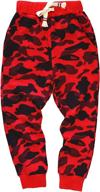 kisbini cotton camouflage sweatpants children boys' clothing : pants logo