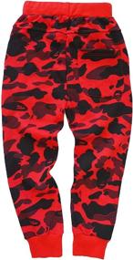 img 3 attached to KISBINI Cotton Camouflage Sweatpants Children Boys' Clothing : Pants