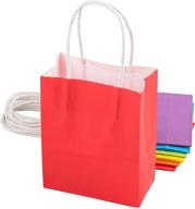 🎁 30 pack rainbow x-small mini gift bags with handle – assorted colors for party favors logo