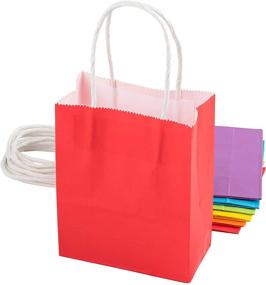 img 4 attached to 🎁 30 Pack Rainbow X-Small Mini Gift Bags with Handle – Assorted Colors for Party Favors