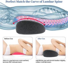 img 2 attached to 🌙 Lumbar Support Pillow for Sleeping: Memory Foam Lumbar Stretch Pillow for Lower Back Pain Relief, Pregnant Pillows, Seniors - Dark Grey