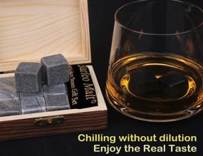 img 3 attached to 🎁 Engraved Wooden Gift Box with 9 Whiskey Stones - Perfect Christmas Gift for Whisky/Bourbon Drinker, Dad, Men, Women - Ideal Birthday, Father's Day Present - Barleo Malt° Whiskey Rocks Gift Set