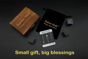 img 2 attached to 🎁 Engraved Wooden Gift Box with 9 Whiskey Stones - Perfect Christmas Gift for Whisky/Bourbon Drinker, Dad, Men, Women - Ideal Birthday, Father's Day Present - Barleo Malt° Whiskey Rocks Gift Set