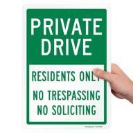 smartsign trespassing soliciting residents - 14 inches logo