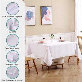 img 3 attached to 🍽️ Polyester Rectangular Surmente Tablecloth for Elegant Decor