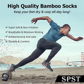 img 2 attached to 🧦 SPST Soft Bamboo Socks: Comfy Ankle Length Cushioned Mesh, Moisture Wicking Low Cut Socks for Women and Men - Perfect for Casual Running and Hiking