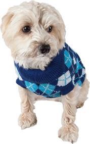 img 3 attached to 🐾 Stylish Argyle Ribbed Sweater: A Fashionable Pet Must-Have