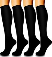 🧦 compression socks (4 pairs) for women & men circulation - best support for nurses, running, hiking, medical, travel, pregnancy логотип