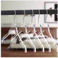 clear acrylic hangers - premium quality, swivel hook, luxurious look and feel (clear - shirt, 5) логотип