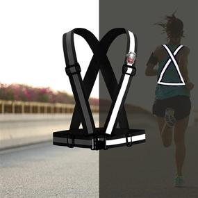 img 1 attached to MapleSeeker Reflective Adjustable Running Visibility Sports & Fitness