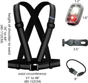 img 3 attached to MapleSeeker Reflective Adjustable Running Visibility Sports & Fitness