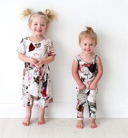 img 2 attached to 👗 Stylish Little Girls Dresses by Posh Peanut - Soft Bamboo Viscose Baby Clothes - Ideal Summer Dress for Kids