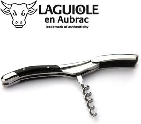 img 1 attached to 🍷 Laguiole En Aubrac Sommelier Corkscrew with Buffalo Horn Handle - Wine Opener, Foil Cutter, and Bottle Opener