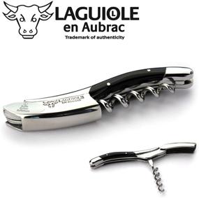 img 2 attached to 🍷 Laguiole En Aubrac Sommelier Corkscrew with Buffalo Horn Handle - Wine Opener, Foil Cutter, and Bottle Opener