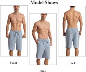 img 2 attached to Cotton Pajama Shorts Drawstring Pockets