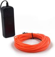 🎉 3m orange el wire: bright and portable electroluminescence wire for xmas, parties, weddings & more! logo