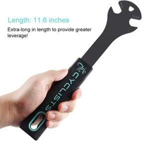 img 2 attached to 🚴 Extra Long Handle Bike Pedal Spanner Wrench - MTB/Road Bike Repair Tool for Pedal Removal and Replacement - Cycling Bicycle Pedals Repair and Replace Tool