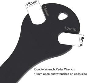 img 1 attached to 🚴 Extra Long Handle Bike Pedal Spanner Wrench - MTB/Road Bike Repair Tool for Pedal Removal and Replacement - Cycling Bicycle Pedals Repair and Replace Tool