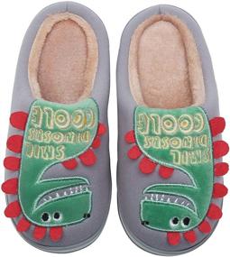 img 3 attached to 🦖 Dinosaur Memory Outdoor Boys' Slippers Cartoon Shoes