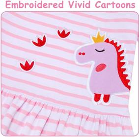 img 2 attached to VASCHY Girls' Clothing: Unicorn Pattern Dresses for Toddlers