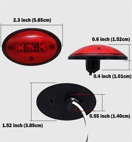 img 1 attached to 🚛 KEING фары LED для крыла кузова с двойной кабиной, боковой маркер для Ford 1999-2020 F250 F350 F450 F550 (2 красный + 2 янтарный)