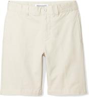 boys' clothing: amazon essentials front uniform chino shorts logo