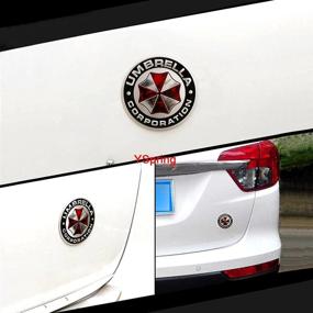 img 1 attached to 🚗 YSpring Resident Evil значок для автомобиля: наклейка Umbrella Corporation 3D из сплава алюминия - стиль A, 1 шт: купить сейчас!