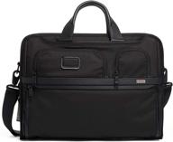 tumi compact screen briefcase computer logo