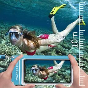 img 2 attached to Cozysane Waterproof Side Opening Phone Pouch - Ideal for Summer Water Sports, Underwater Activities, Skiing - Fits iPhone and Android Smartphones up to 6.8 Inches