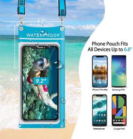 img 3 attached to Cozysane Waterproof Side Opening Phone Pouch - Ideal for Summer Water Sports, Underwater Activities, Skiing - Fits iPhone and Android Smartphones up to 6.8 Inches