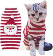 🎅 bobibi cat sweater - christmas santa claus design | pet cat winter knitwear for warmth and style логотип