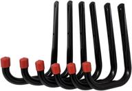 🔧 tetra-teknica uh02-6p heavy duty garage storage utility hooks, medium size, black color, pack of 6 logo