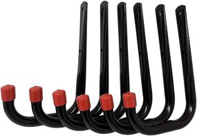img 3 attached to 🔧 Tetra-Teknica UH02-6P Heavy Duty Garage Storage Utility Hooks, Medium Size, Black Color, Pack of 6