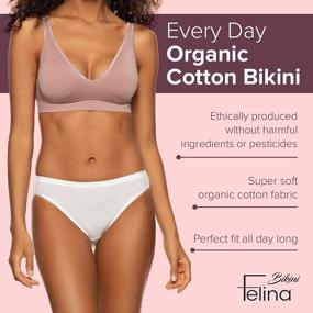 img 3 attached to Felina Organic Cotton Bikini Underwear Women's Clothing in Lingerie, Sleep & Lounge