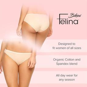 img 1 attached to Felina Organic Cotton Bikini Underwear Women's Clothing in Lingerie, Sleep & Lounge