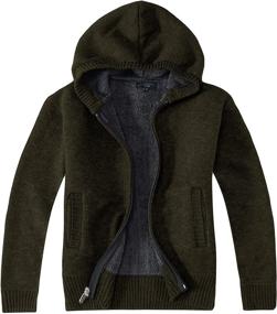 img 3 attached to Cozy and Stylish: Gioberti Boys' Knitted Cardigan Sweater Sherpa Collection