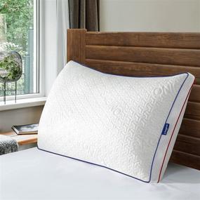 img 4 attached to Sa gi no Cooling and Warm Double-Side Shredded Memory Foam Pillow for Sleeping – Adjustable Loft, Premium Gel-Infused Pillow with Orthopedic Support for All Sleep Positions – Queen Size