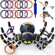 🕷️ garma halloween inflatable spider ring toss game: fun spider decoration for kids' outdoor & indoor party favor supplies логотип